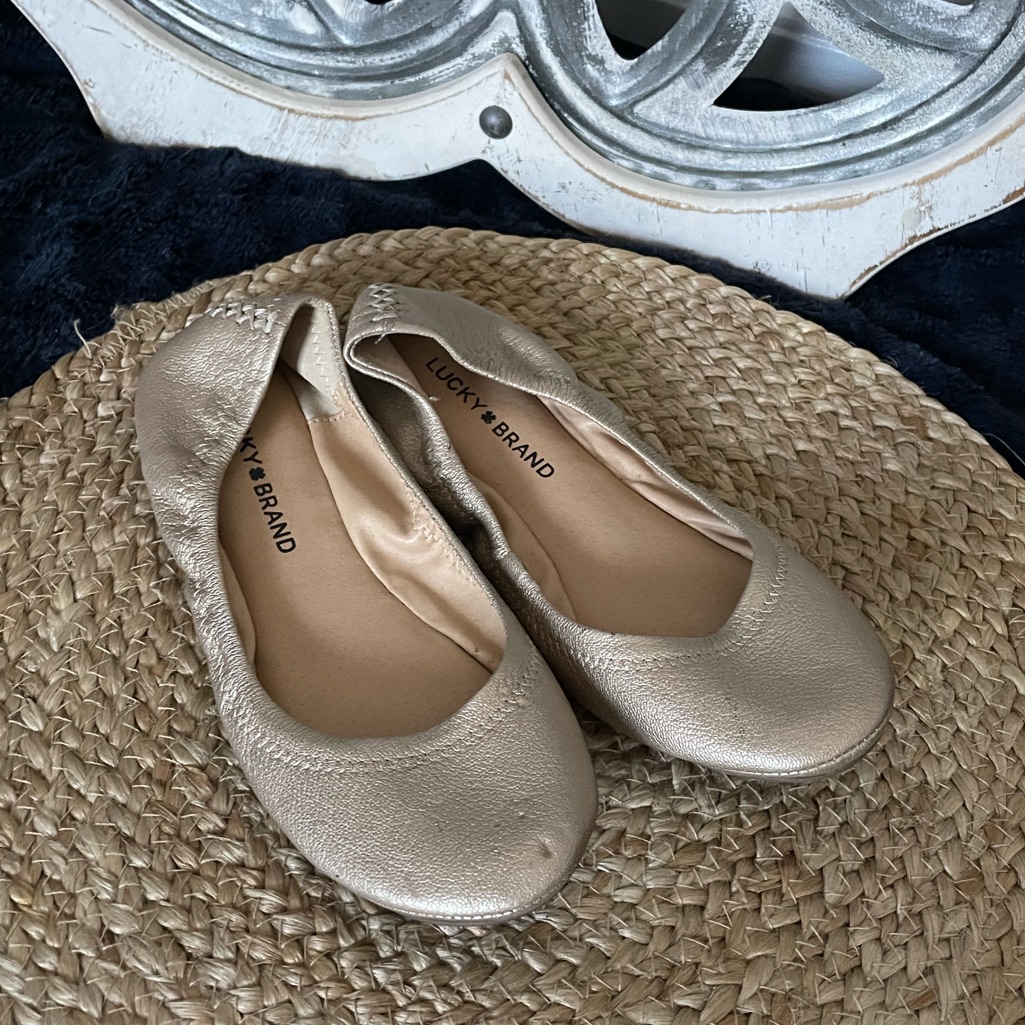 Lucky Brand Platinum Ballet Flats